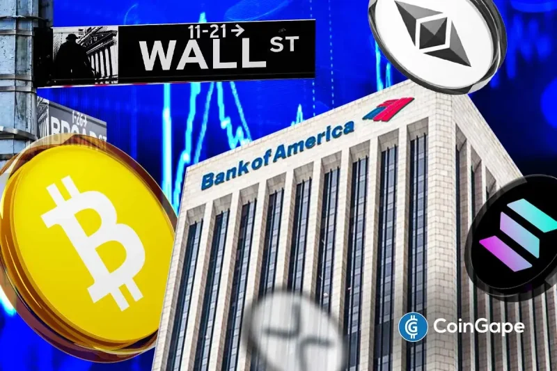 Wall Street Goes Crypto: Bank of America Tells Clients to Allocate up to 4% to Digital Assets