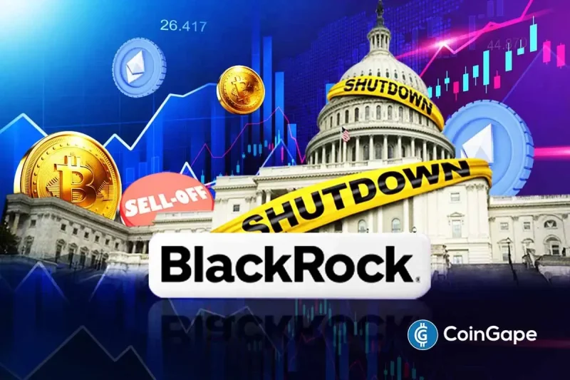BlackRock Signals $257M Bitcoin and Ethereum Sell-Off Ahead of Partial U.S. Government Shutdown